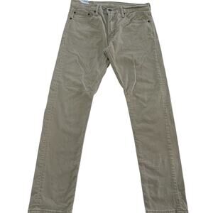 Levis Jeans Mens 32x27 Khaki 512 Stretch Slim Tapered Pants Casual Five Pocket